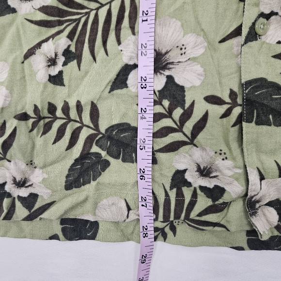 Puritan Mens Hawaiian Tropical Floral Pattern short sleeve button up shirt XL - Picture 4 of 7